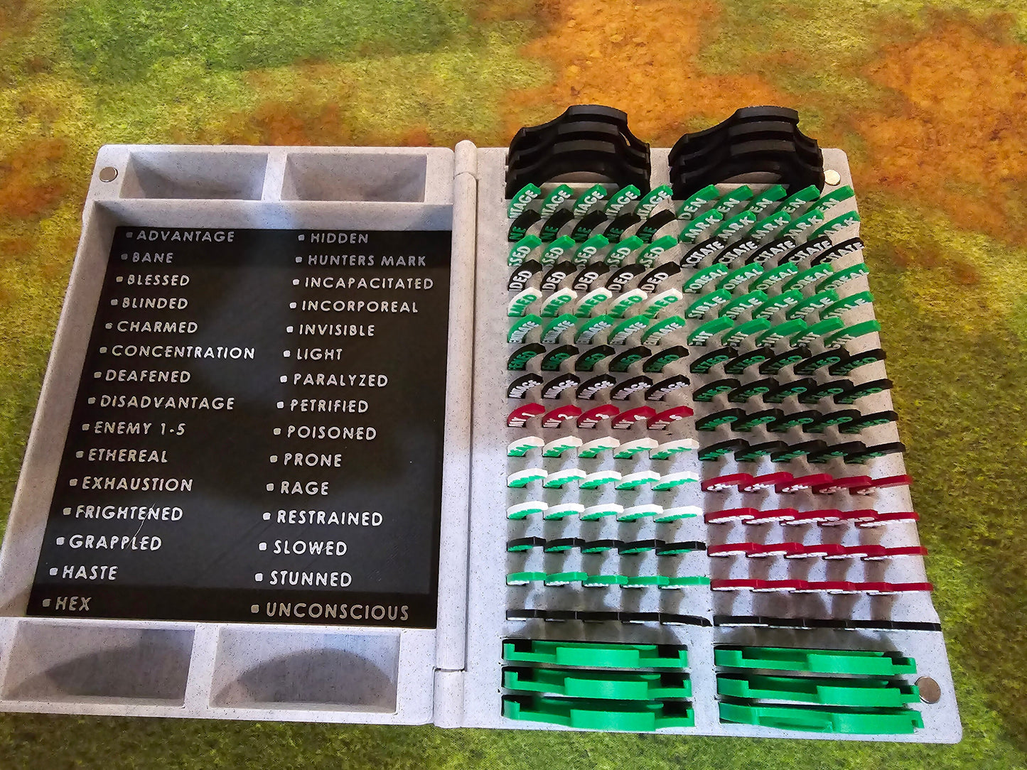 Multicolored Condition Markers With Bases and Magnetic Case